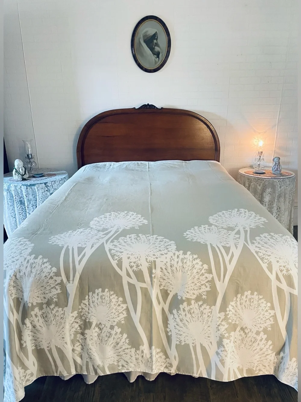 Target Duvet W Queen Ann’s Lace Decor Taupe & White Cotton Blend Queen Sz NWOT